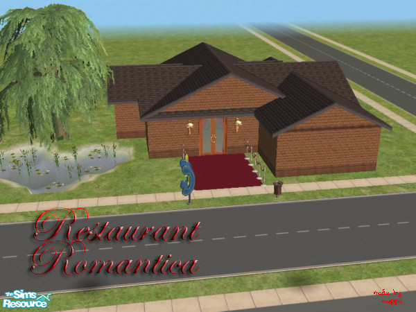 Sims 2 — Restaurant Romantica by meppu — Small romantic restaurant for Sims who are in love