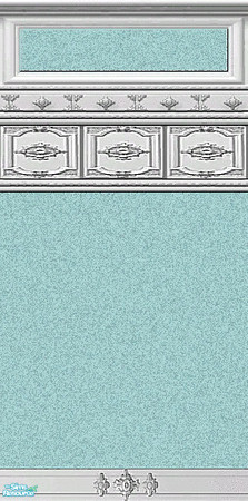 Sims 2 — Fancy Trim Walls - Teal & White Wood by Dgandy — Three colors of paint, Red, Coffee and Teal. Each paint