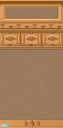 Sims 2 — Fancy Trim Walls - Coffee & Med Wood by Dgandy — Three colors of paint, Red, Coffee and Teal. Each paint
