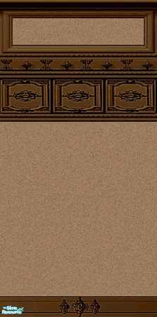 Sims 2 — Fancy Trim Walls - Coffee & Dark Wood by Dgandy — Three colors of paint, Red, Coffee and Teal. Each paint