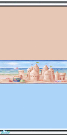 Sims 2 — Sandcastles by leah2003 — Whimsical sandastle wall