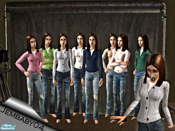 Sims 2 — Teen Button Down Sweaters by jembaby04 — These thick wool sweaters are recolors of my grey sweater from the