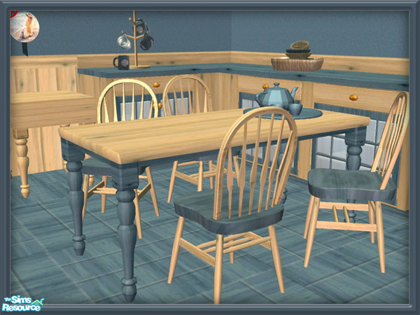 Sims 2 — Country Sand Kitchen - Talking Table by SpringwolfDecor — A marvelous addition to that country themed kitchen in