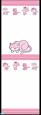 Sims 2 — \'My Little Kitty\' Bedroom Collection - Wall 2 by shadow66 — Purrrrfect for your little sim girls (or boys!),