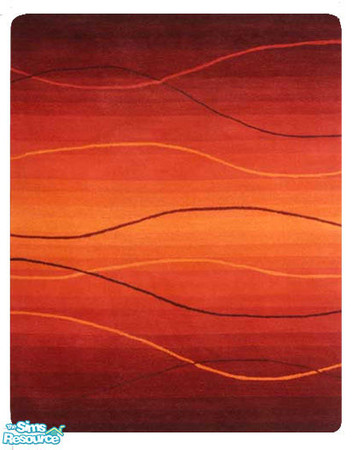 Sims 2 — Dances With Waves - Sunrise by Degera — Fabulous modern style rug in bright, bold colors that will be sure to