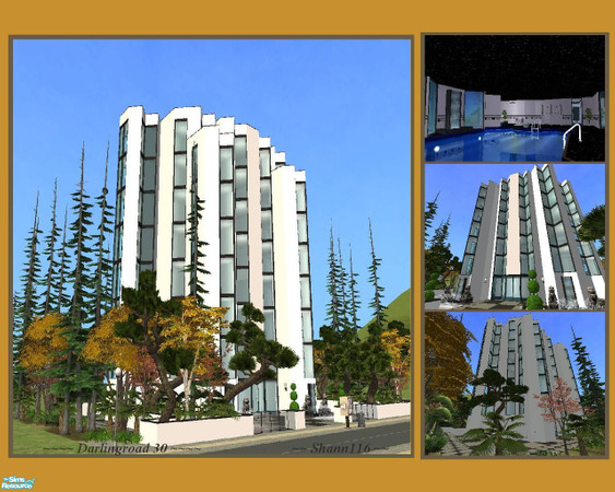 Sims 2 — Darlingroad 30 by Shann116 — 7 Rentable units build in this modern 8 floors apartment. All units counts 6 rooms
