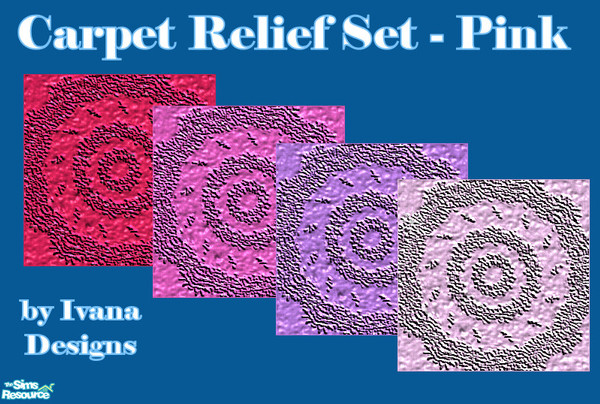 Sims 2 — Relief Carpet Set - Pink by Ivancica — by Ivana