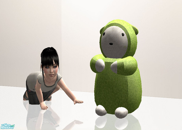 Sims 2 — Cassandre\'s little toy set: doll recolor green by kibanahnah — A new set of stuffed toys for kids...contains 33