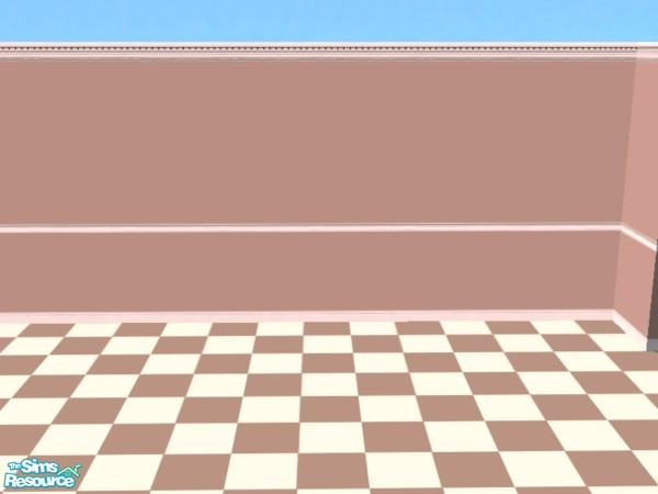 Sims 2 — Musty Rose wall/floor set by Crass — A painted wall and linoleum floor set for your kitchen. By Crass TSRAA