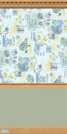 Sims 2 — Botanical Joy 12 by Shakeshaft — Part of a Collection of 16 Wallpapers, 8 Floral and 8 Floral and Paint. **