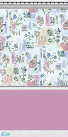 Sims 2 — Botanical Joy 09 by Shakeshaft — Part of a Collection of 16 Wallpapers, 8 Floral and 8 Floral and Paint. **