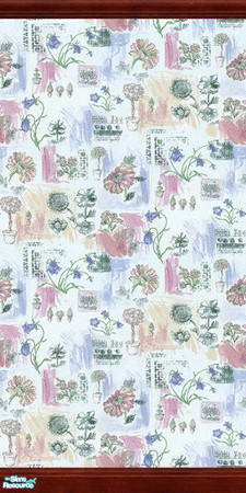 Sims 2 — Botanical Joy 07 by Shakeshaft — Part of a Collection of 16 Wallpapers, 8 Floral and 8 Floral and Paint. **