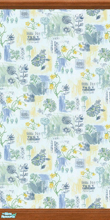 Sims 2 — Botanical Joy 06 by Shakeshaft — Part of a Collection of 16 Wallpapers, 8 Floral and 8 Floral and Paint. **