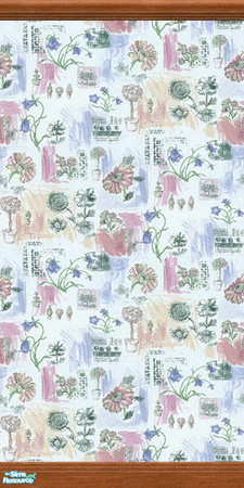 Sims 2 — Botanical Joy 05 by Shakeshaft — Part of a Collection of 16 Wallpapers, 8 Floral and 8 Floral and Paint. **