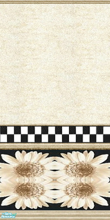 Sims 2 — Not So Strange 1 by Lorah — These walls are a bit modern in red, cream, black and white. Matches my Strange Tile