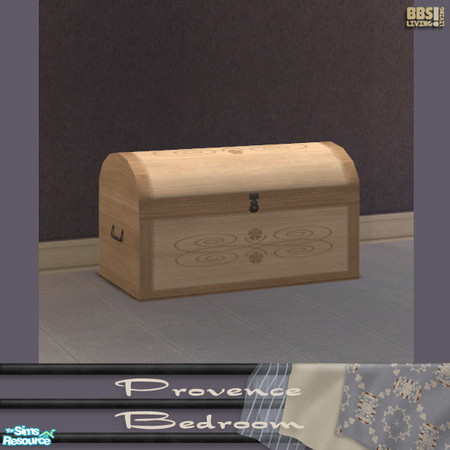 Sims 2 — Provence Bedroom - Decorated trunk by BetterbeSim — Traditonal cast-iron and wood furniture dressed up with cool