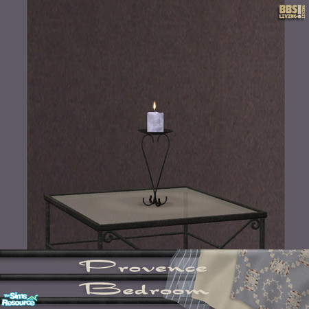 Sims 2 — Provence Bedroom - Candleholder by BetterbeSim — Traditonal cast-iron and wood furniture dressed up with cool
