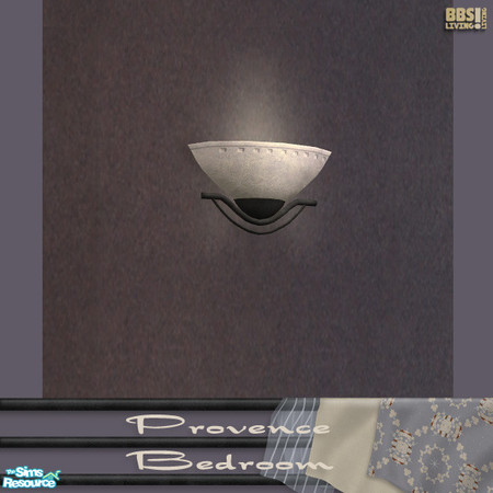 Sims 2 — Provence Bedroom - Wallsconce by BetterbeSim — Traditonal cast-iron and wood furniture dressed up with cool