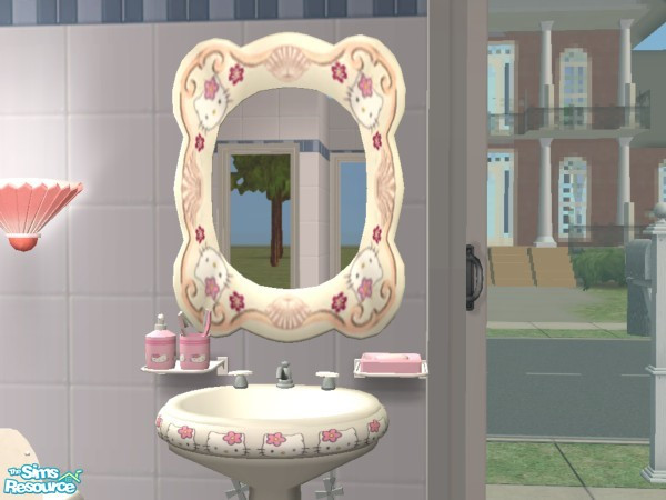 Sims 2 — Judy_HelloKitty_Mirror by judyhugsnoopy — Recolor of Maxis Mirror. **TSRAA**