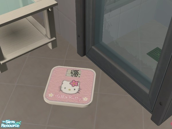 Sims 2 — Judy_HelloKitty_BathScale by judyhugsnoopy — Recolor of Windkeeper "Bathroom Scale" Pls download this