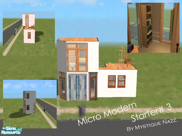 Sims 2 — Micro Modern Starter# 3 by Mystique_Nazz — A micro starter with a modern touch. "Elevators" by Targa