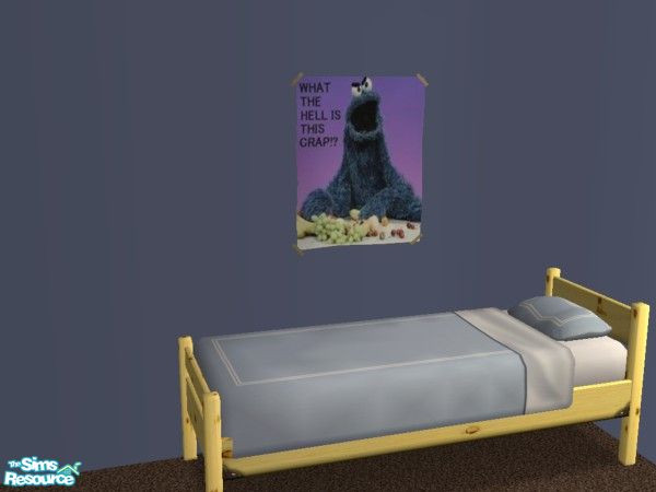 Sims 2 — MFG Cookie Monster poster by mightyfaithgirl — Who can resist the cookie? Found under \"Civic Idol\"