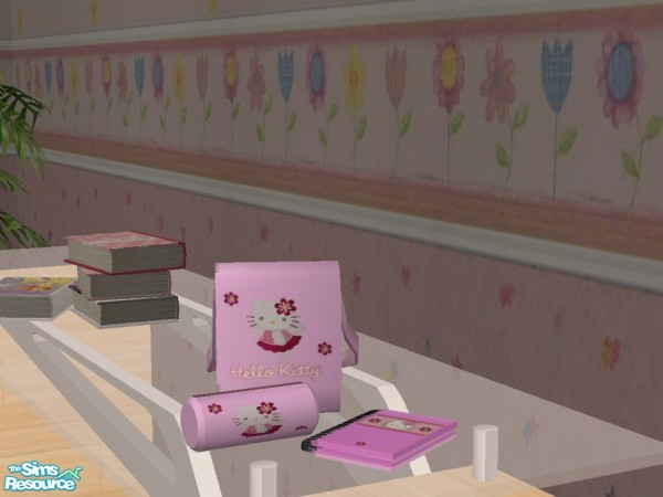Sims 2 — Judy_HelloKitty accessories by judyhugsnoopy — Recolor of 4ESF "Bedroom 9" accessories. Pls download