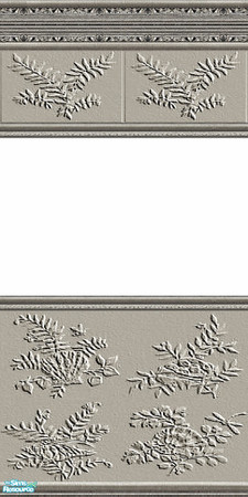 Sims 2 — Seashell Pewter by Lorah — Seashell in Metal - walls and floors in gold, silver and pewter for kitchen or bath.