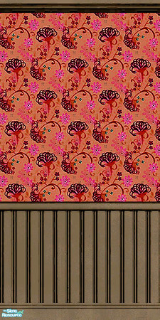 Sims 2 — Sassy Spring Orange/Pink Bloom (panel)  by peachinparis — Spice up your house with Sassy Spring! Orange is SO