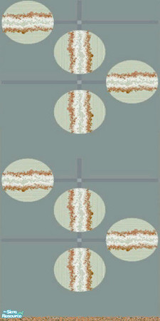 Sims 2 — Blue wall with modern pattern by viwsim — A blue wall with modern pattern in cream and gold. Seamless.