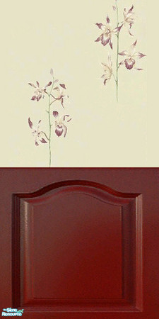 Sims 2 — Dark panel with Sanderson by viwsim — A dark panel with red toned sanderson wallpaper. Seamless.