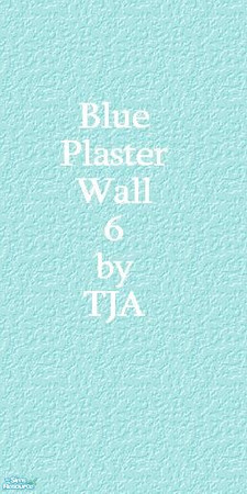 Sims 2 — Blue Plaster Wall 6 by TJA  by TJA — Blue Plaster Wall, 6 of 7