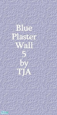 Sims 2 — Blue Plaster Wall 5 by TJA  by TJA — Blue Plaster Wall, 5 of 7