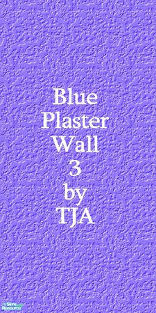 Sims 2 — Blue Plaster Wall 3 by TJA  by TJA — Blue Plaster Wall, 3 of 7