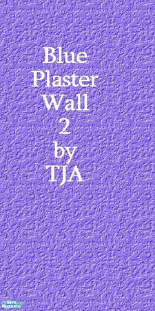 Sims 2 — Blue Plaster Wall 2 by TJA  by TJA — Blue Plaster Wall, 2 of 7
