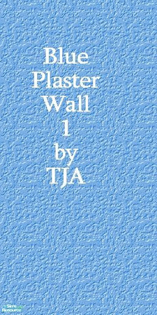 Sims 2 — Blue Plaster Wall 1 by TJA  by TJA — Blue Plaster Wall, 1 of 7