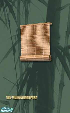 Sims 2 — Bamboo blinds 3 by Windkeeper — Rolled up bamboo blinds. This object is linked to "Bamboo blinds 1"