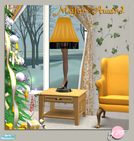 Sims 2 — Major Award Leg Lamp by DOT — A Christmas Story Leg Lamp. *UPDATED* A Major Award! In memory of Darren McGavin