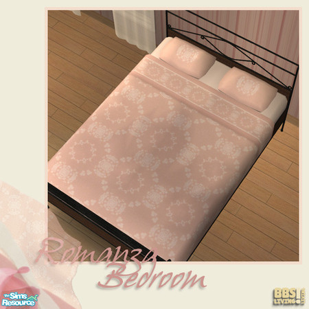Sims 2 — Romanza Bedroomset - Bedding by BetterbeSim — Part of a romanticly styled bedroomset, cast-iron mixed with