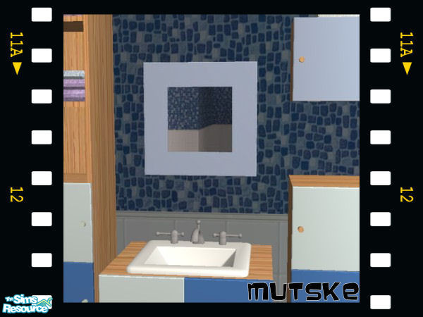 Sims 2 — Blue Bathroom - Mirror 2 by Mutske — Blue Bathroom. You need to have the original meshes from "Sims 2