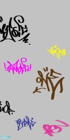 Sims 2 — graffiti wall 4 by gonein60 — 