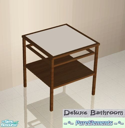 Sims 2 — Deluxe Bathroom - Counter by SaeraMaples — A stylish and comfortable bathroom set, in natural dark tones.