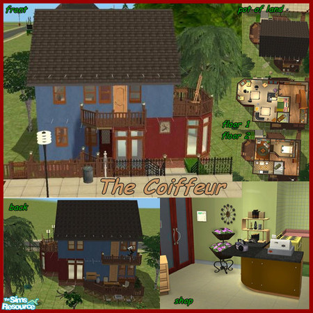 Sims 2 — The Coiffeur by ladyoscar1898 — Hello I am Akia SimsImo a estate broker. This is the new home business "The