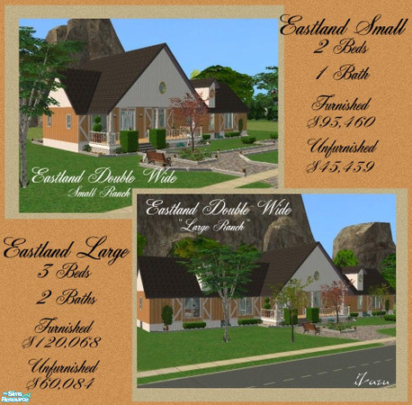 Sims 2 — Eastland Double Wide Set by iZazu — Eastland Double Wides are constructed with the most experienced workers.
