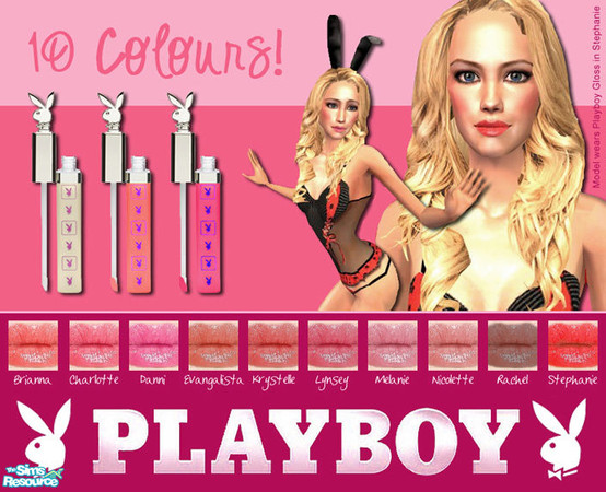 Sims 2 — Playboy Lipgloss by 06bek — Dress up those lips with these playful glosses! The mint-infused gloss leaves your