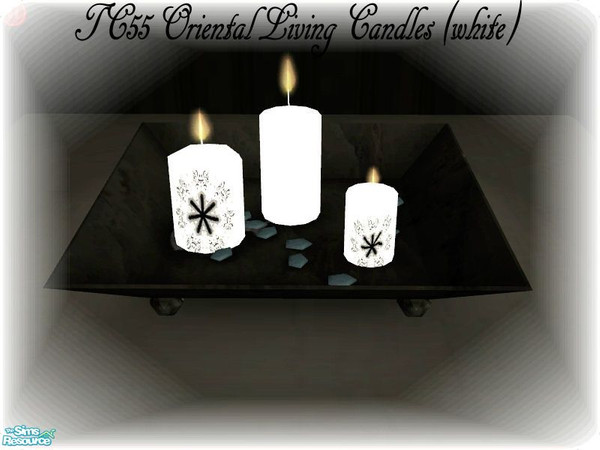 Sims 2 — TC55 Oriental Living Livingroom Set - Candles (white) by luvmy7 — A nice set of white candles to match my TC55