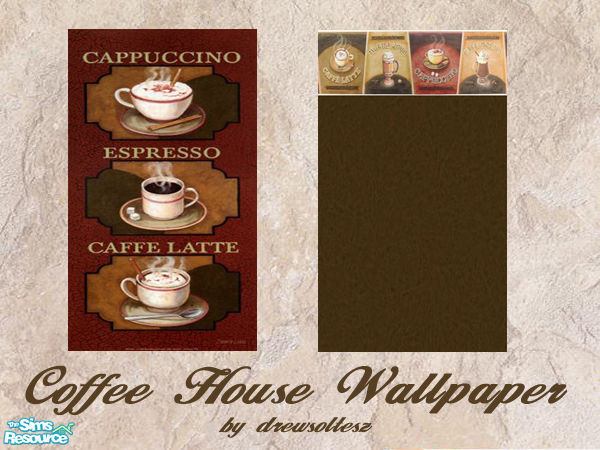 Sims 2 — Coffee House Wallpapers by drewsoltesz — Here are 2 unique wallpapers, ideal for your coffee house/bakery/diner,