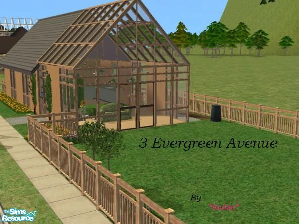 Sims 2 — 3 Evergreen Avenue by *louise* — A contemporary starter home for "Plant People" Your green family will