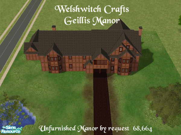Sims 2 — Geillis Manor by WelshWitch — Medieval Manor by request for Legacy challenge. Unfurnished large manor, with