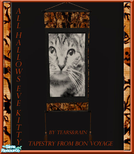 The Sims Resource | All Hallows Eve Kitty Tapestry